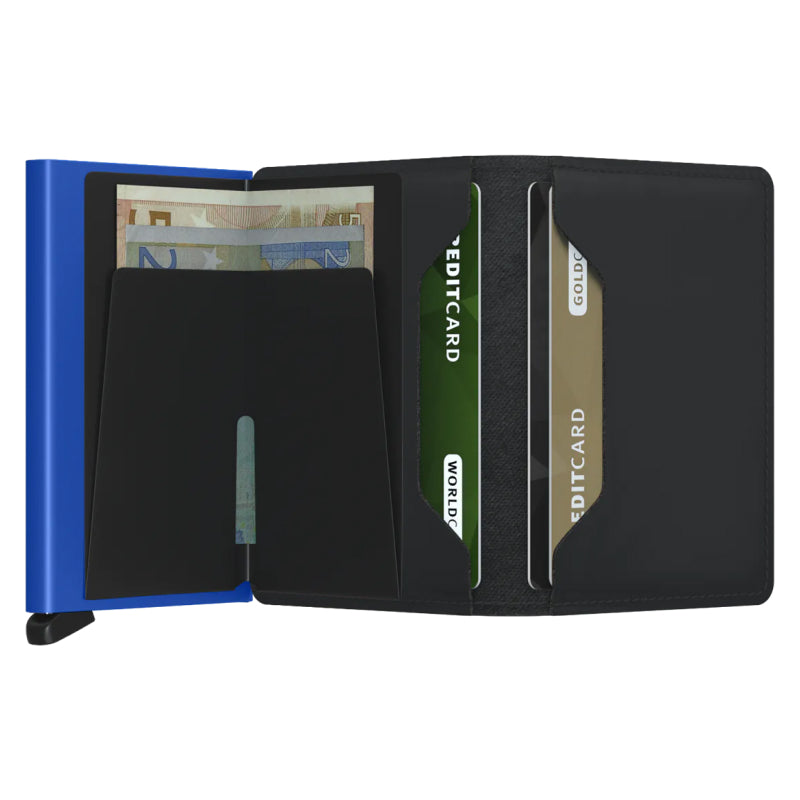 Secrid Slim Wallet Matte - Black / Blue
