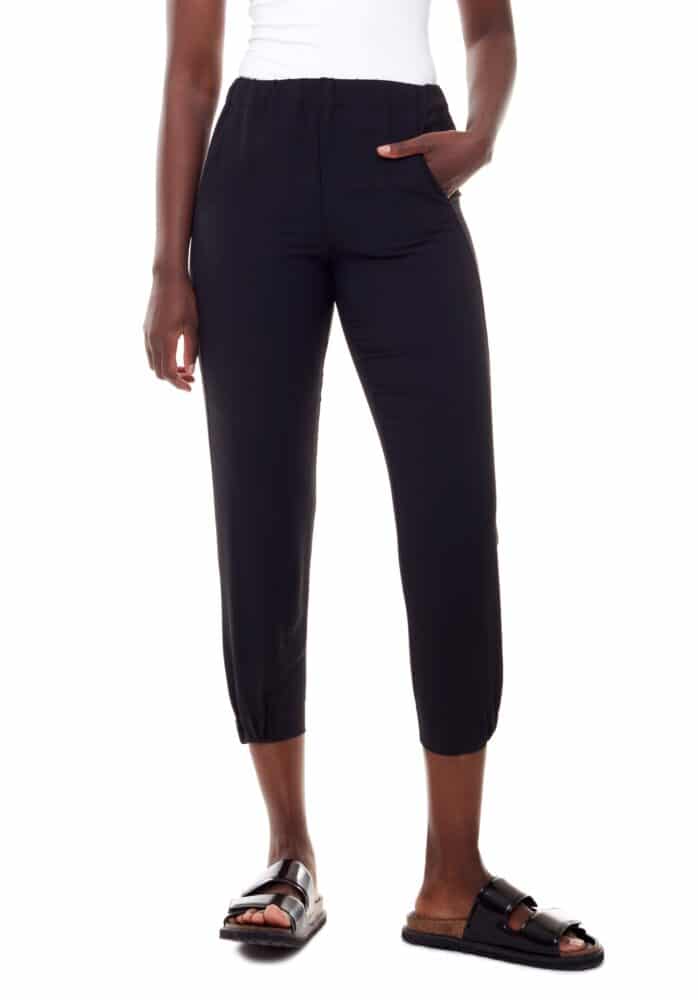 Tyler Madison Keira Ruched Silk Jogger Pant