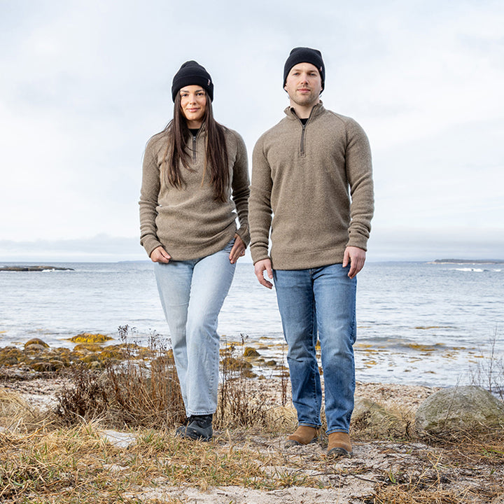 Stanfield's HERITAGE HEAVY WOOL - 1/4 ZIP SWEATER