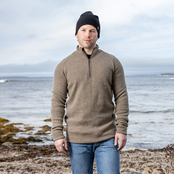 Stanfield's HERITAGE HEAVY WOOL - 1/4 ZIP SWEATER