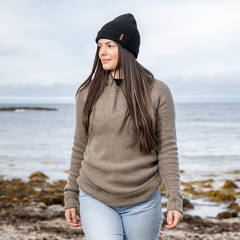 Stanfield's HERITAGE HEAVY WOOL - 1/4 ZIP SWEATER