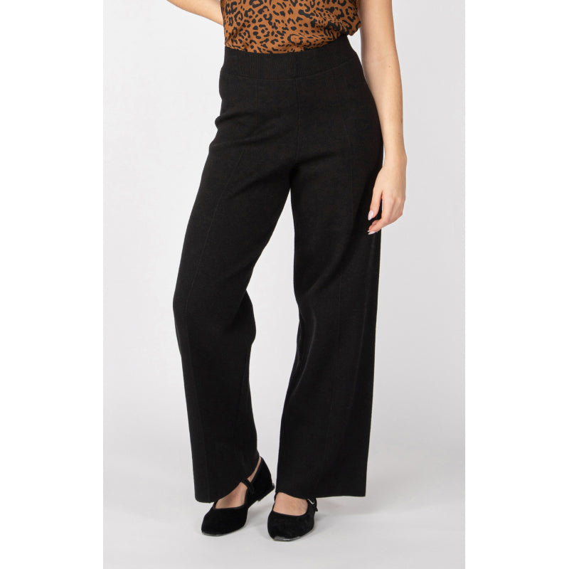 Black Tape Pull On Wide Leg Sweater Pant