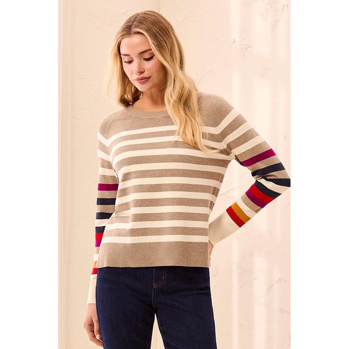 Tribal Long Sleeve Crew Neck Sweater