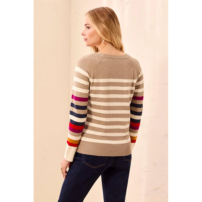 Tribal Long Sleeve Crew Neck Sweater