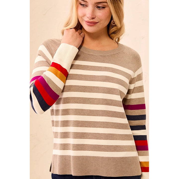Tribal Long Sleeve Crew Neck Sweater