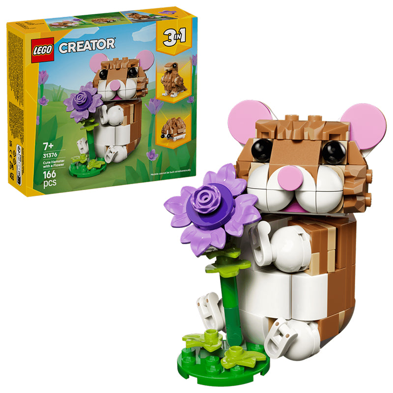 LEGO 3-in-1 Cute Hamster with Flower