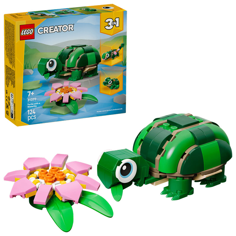 LEGO 3-in-1 Turtle with a Water Lily Flower