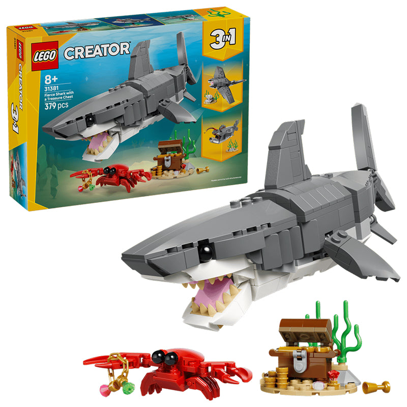LEGO 3-in-1 Fierce Shark With A Treasure Chest