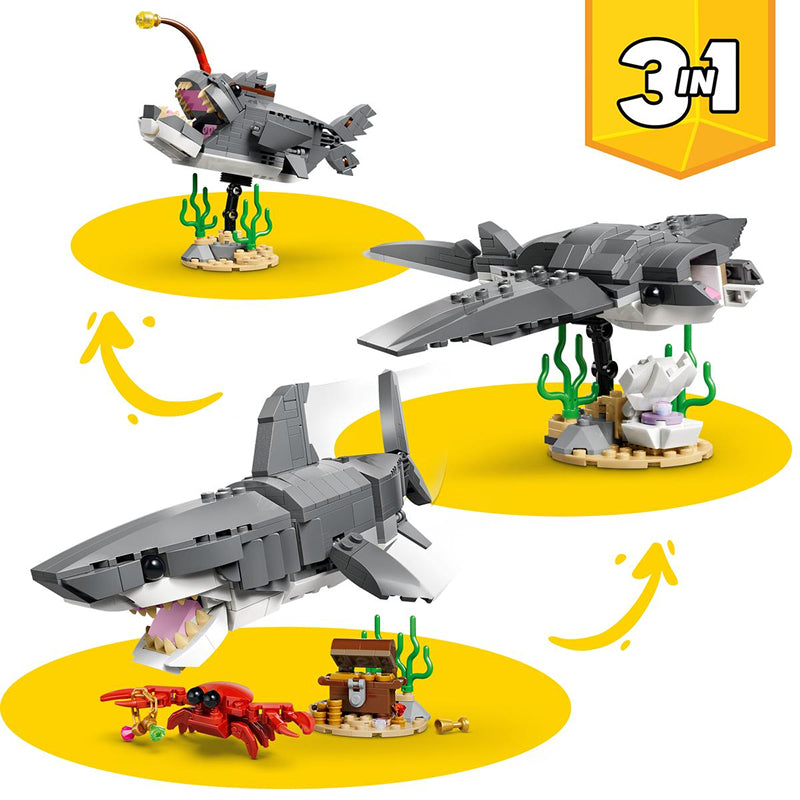 LEGO 3-in-1 Fierce Shark With A Treasure Chest