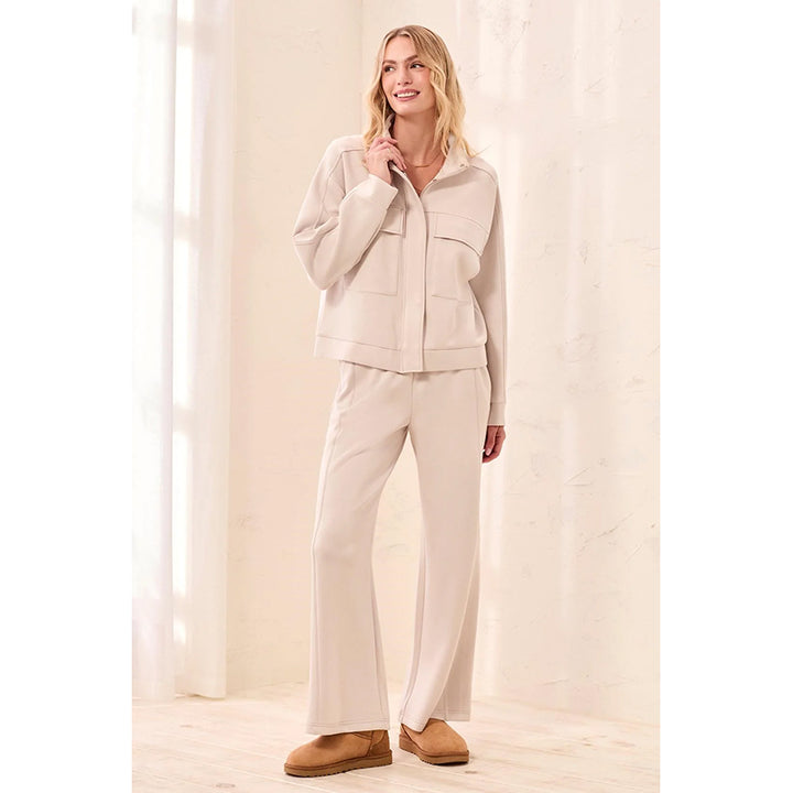Tribal Long Sleeve Mock Neck Cardigan with Pockets