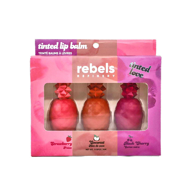 Rebels Refinery 3 Pack Lip Balm Tinted Pineapple