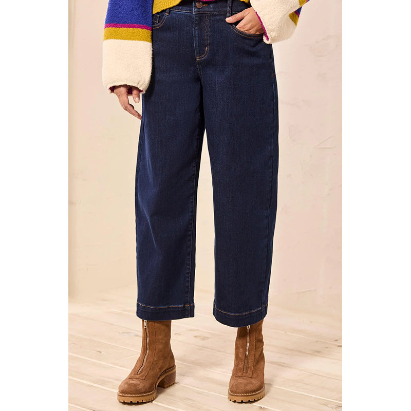 Tribal Audrey Boundless Stretch Wide Crop Denim Jeans