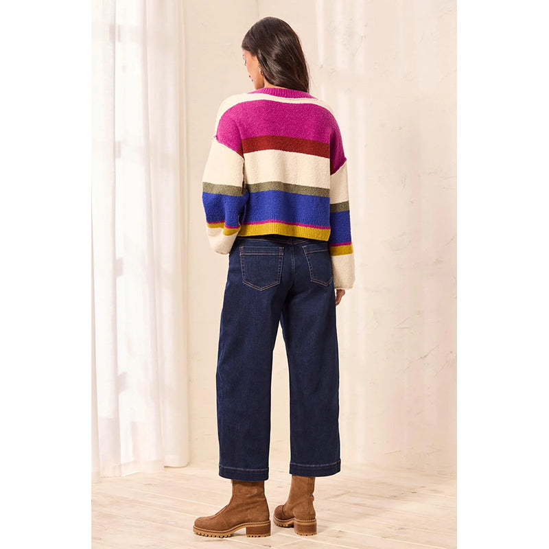 Tribal Audrey Boundless Stretch Wide Crop Denim Jeans
