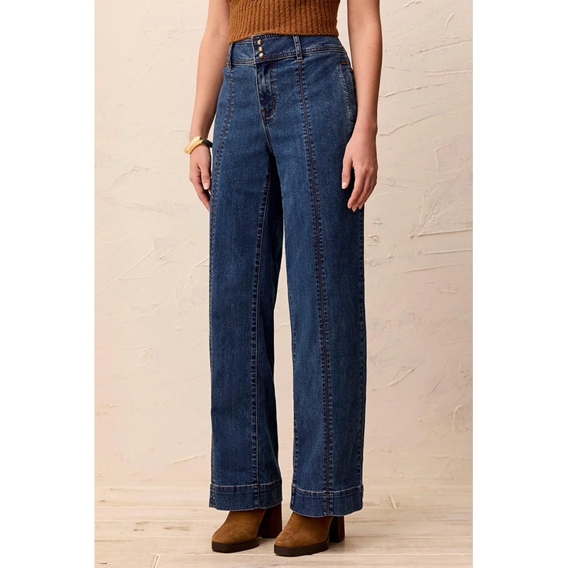 Tribal Audrey Hugging Wide Denim Trouser