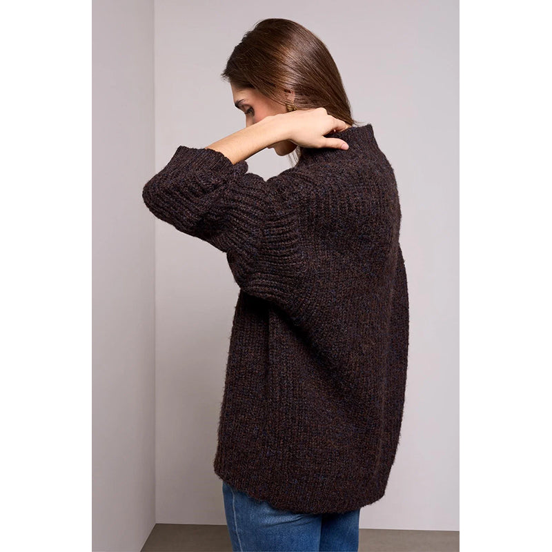 Pull oversize à col en V Tribal