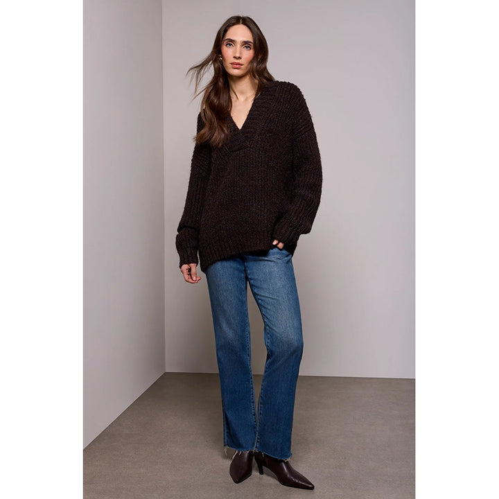 Pull oversize à col en V Tribal