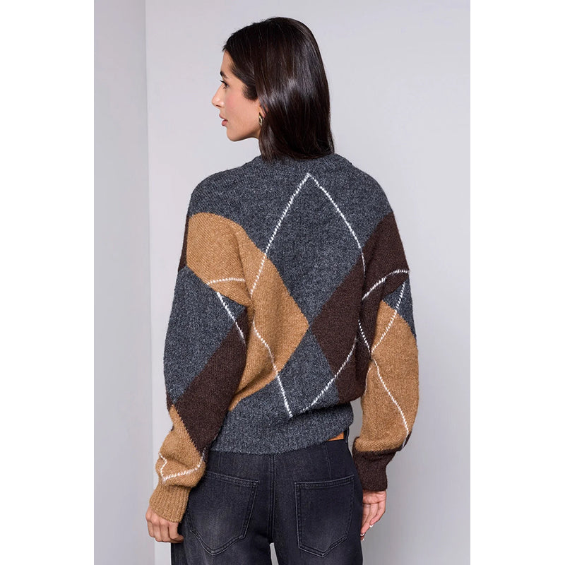 Cardigan pull en maille argyle Tribal Loftly
