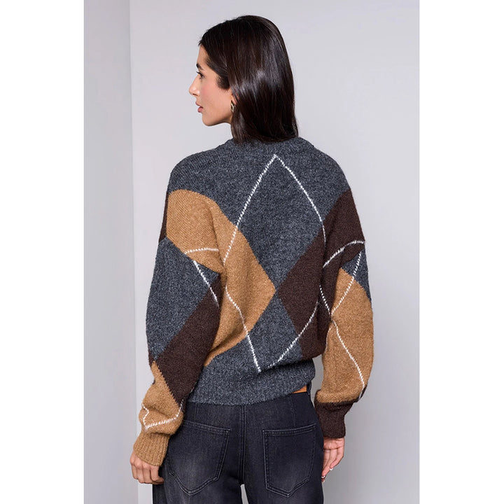 Cardigan pull en maille argyle Tribal Loftly