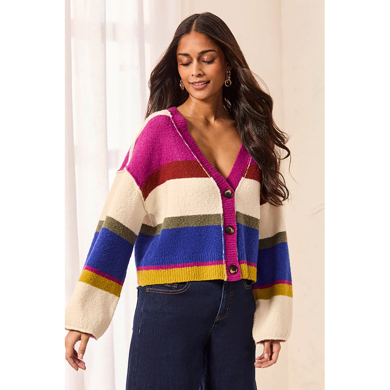 Tribal Puff Sleeve Sweater Cardigan