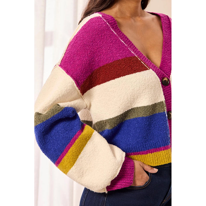 Tribal Puff Sleeve Sweater Cardigan