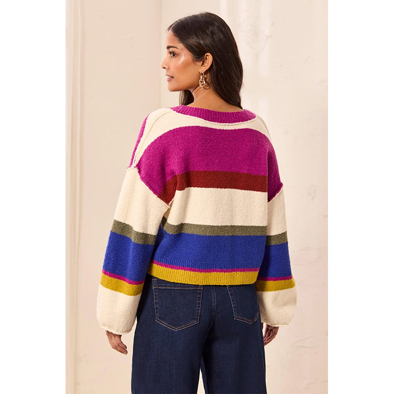 Tribal Puff Sleeve Sweater Cardigan