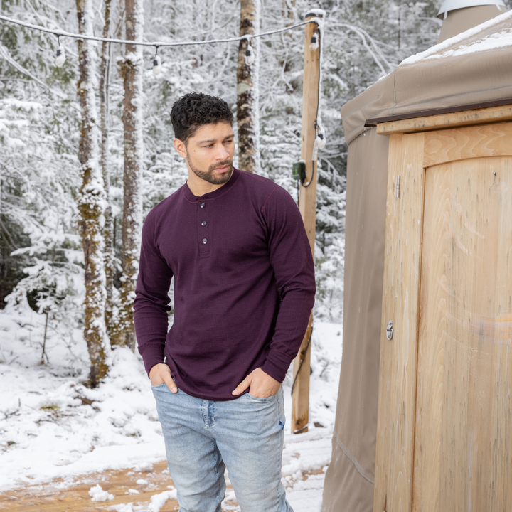 Stanfield's Men's Two Layer Merino Henley