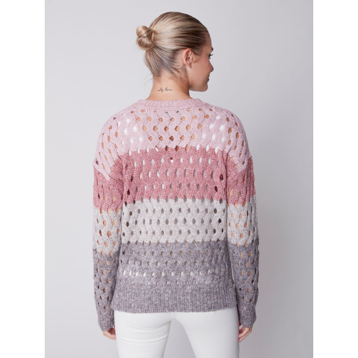 Charlie B Plushy Wavy Net Stitch Sweater