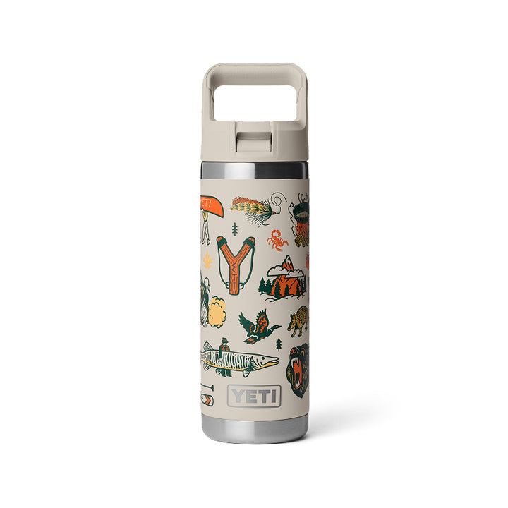 Yeti 18 oz Rambler Bottle with Straw Bottle