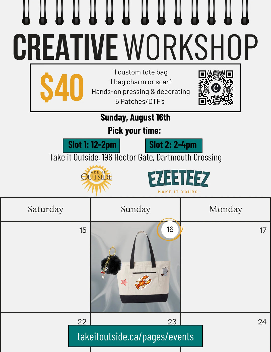 EzeeTeez Creative Workshop Event Ticket