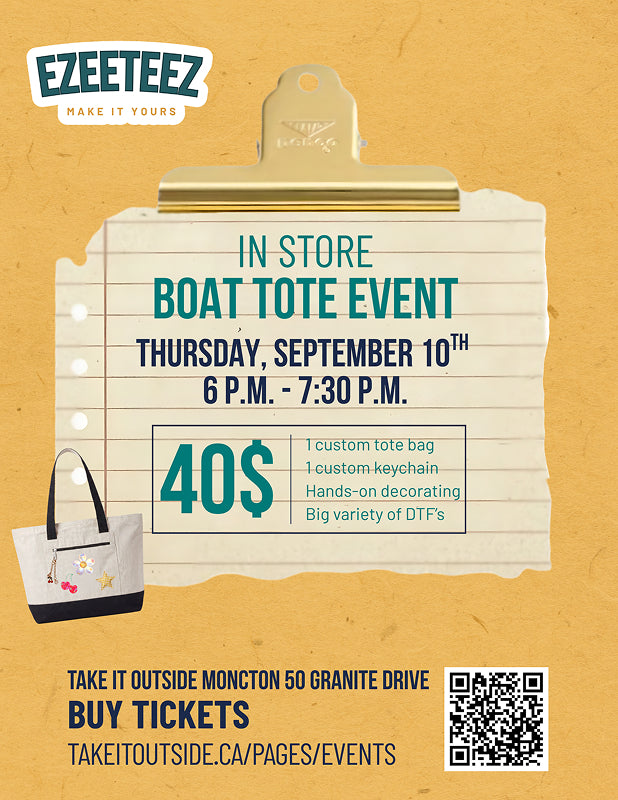 EzeeTeez In-Store Boat Tote Event Ticket
