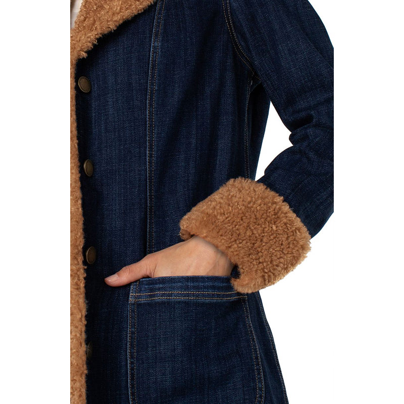 Liverpool Sherpa Trimmed Notch Collar Jacket