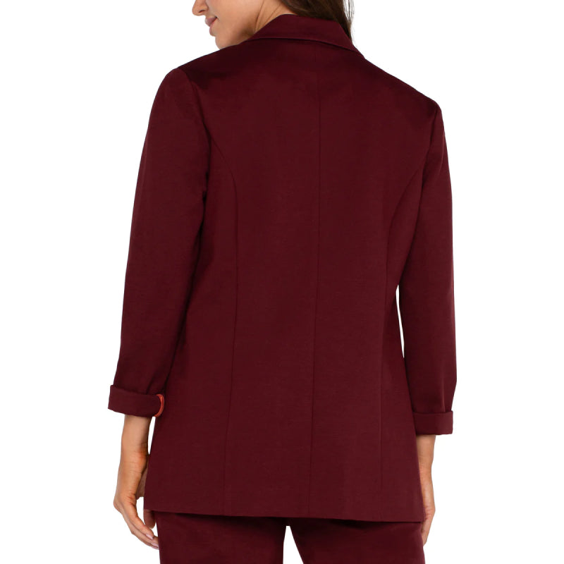 Liverpool Boyfriend Blazer With Princess Dart - Bordeaux