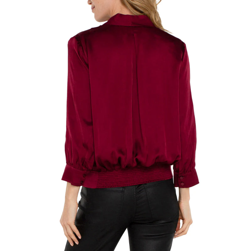 Liverpool Shawl Wrap Front Blouse