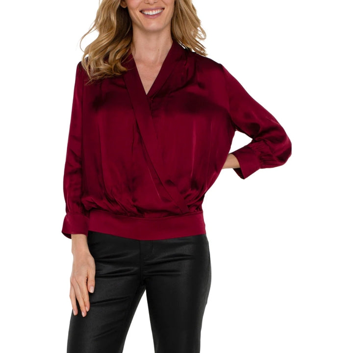 Liverpool Shawl Wrap Front Blouse