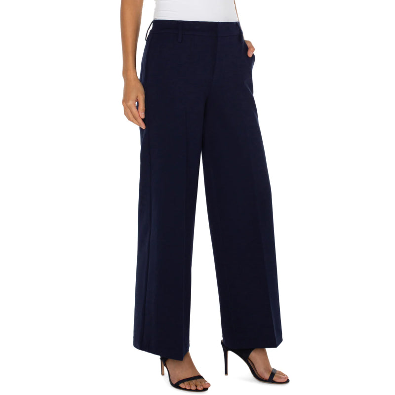 Liverpool Kelsey Wide Leg Trouser - Cadet Blue