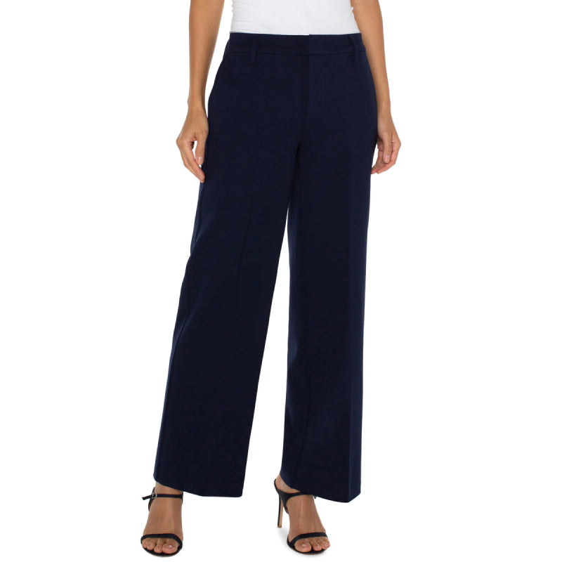 Liverpool Kelsey Wide Leg Trouser - Cadet Blue