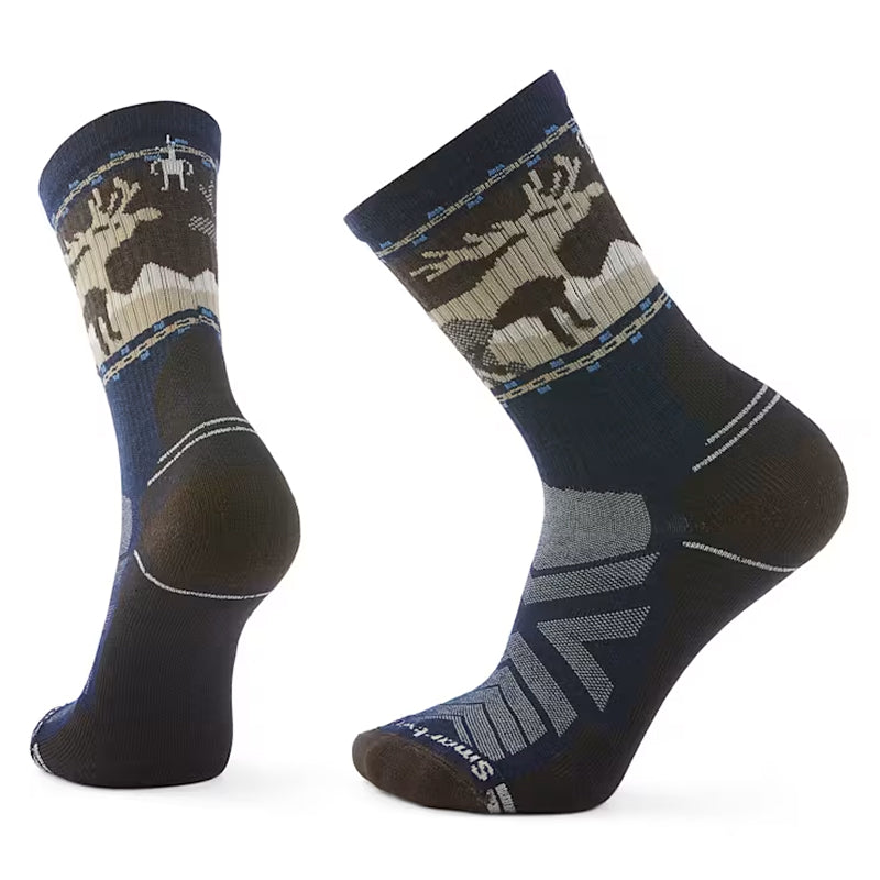 SmartWool Men's Hike Light Cushion Mountain Moose Crew Socks