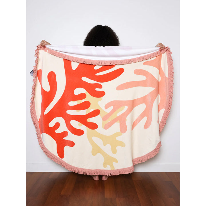 Tofino Towel THE CORAL | Velour Round Towel