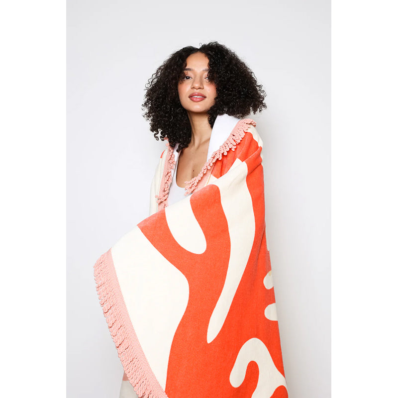 Tofino Towel THE CORAL | Velour Round Towel