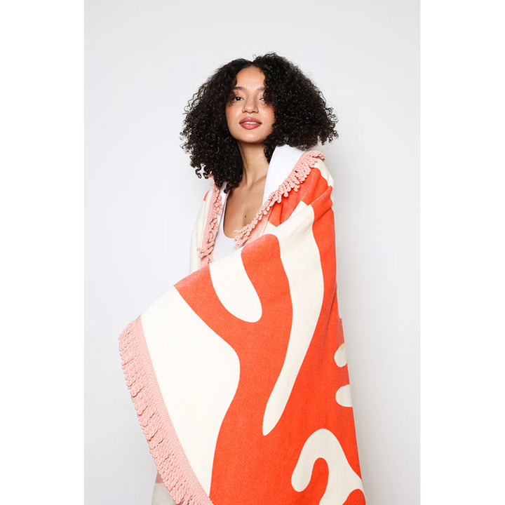 Tofino Towel THE CORAL | Velour Round Towel