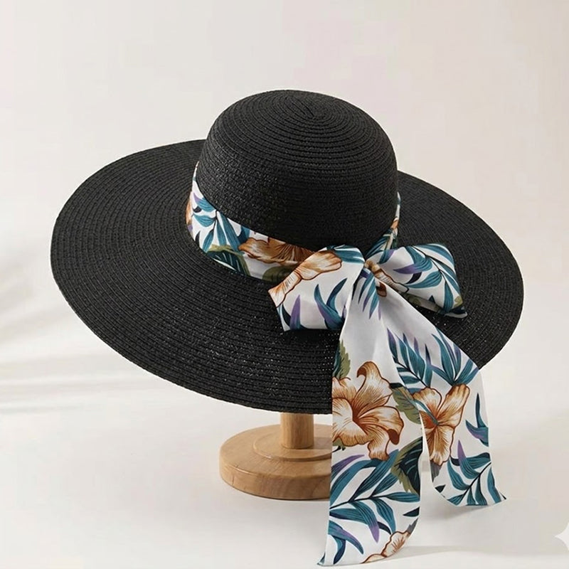 Take It Outside Essentials Ribbon Straw Beach Hat
