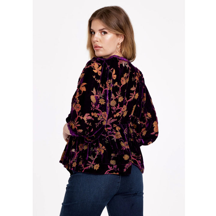 Dear John Malia Blouse - Imperial Purple Flower