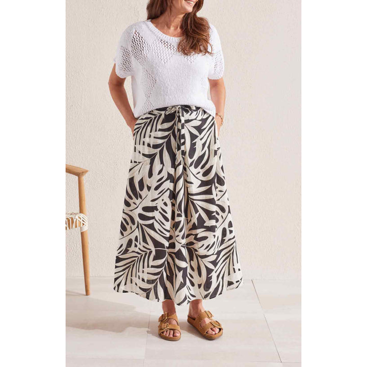 Tribal Pull-On Skirt w/ Front Pleat