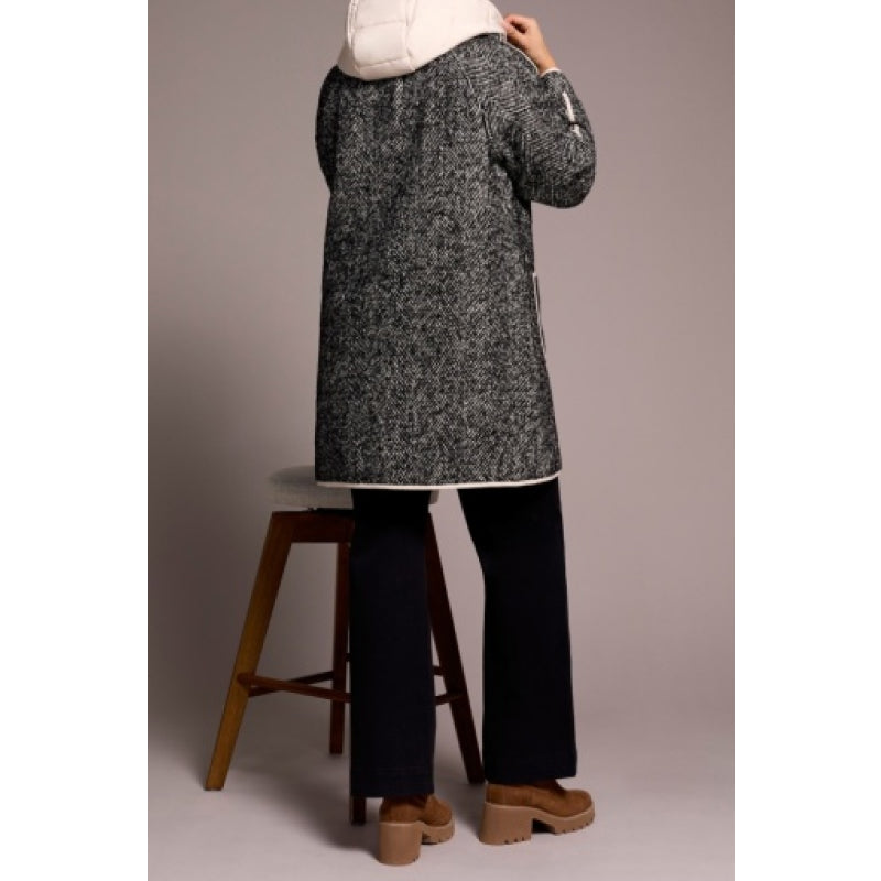 Tribal Long Sleeve Coat With Fooler Hood