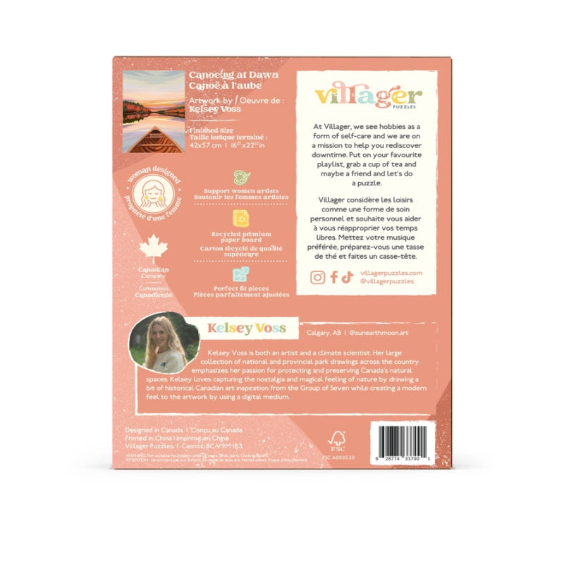 Villager Puzzles - Canoeing At Dawn | 500-Piece Puzzle