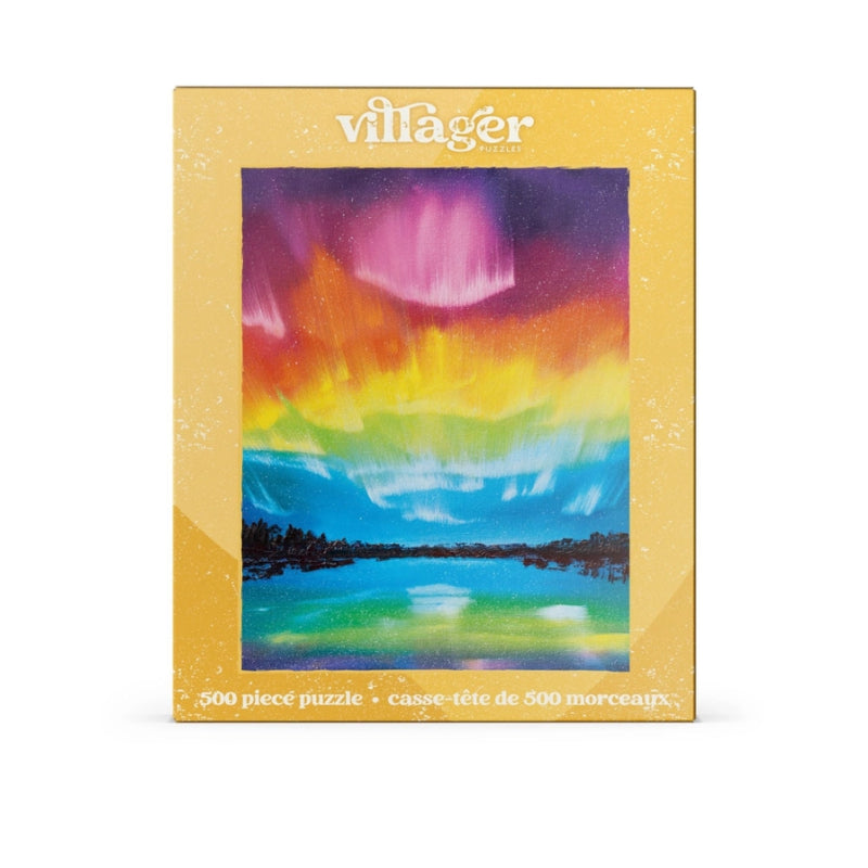 Villager Puzzles - Rainbow Northern Lights | 500-Piece Puzzle