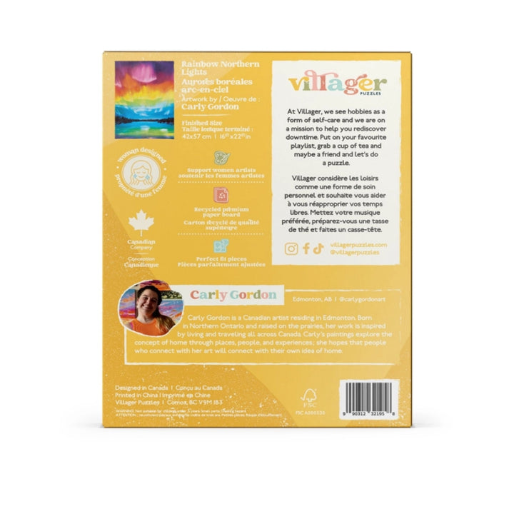 Villager Puzzles - Rainbow Northern Lights | 500-Piece Puzzle