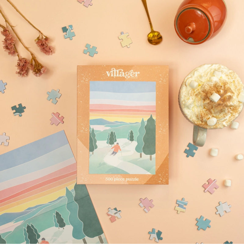 Villager Puzzles - Sunset Ski | 500-Piece Puzzle
