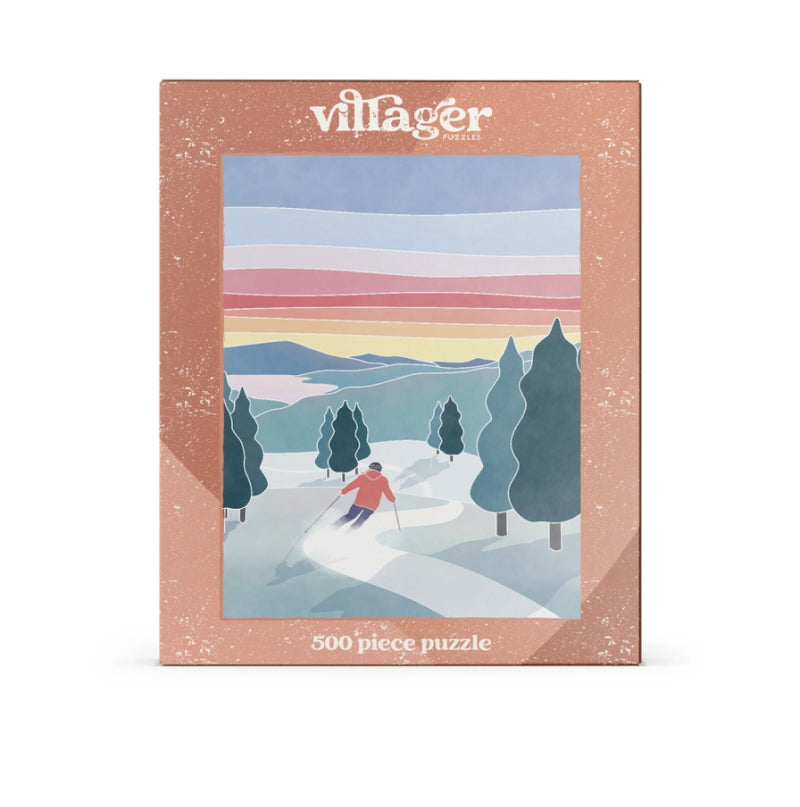 Villager Puzzles - Sunset Ski | 500-Piece Puzzle