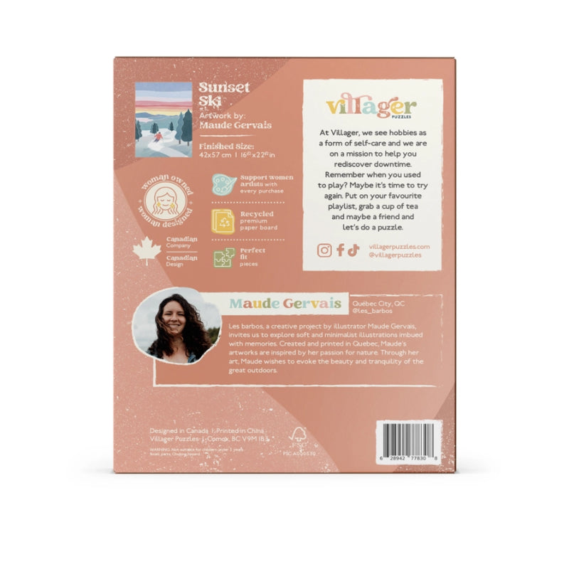 Villager Puzzles - Sunset Ski | 500-Piece Puzzle